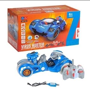 Virus Hunter SCI-FI Remote Control Spray Racing Car Blue Color